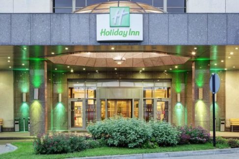 Проект ресторана в отеле по ТЗ. Отель Holiday Inn Сокольники, Москва. На фото центральный вход в отель.
