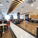 Линии раздачи и самообслуживания для заведений общественного питания. Отель "The Local", Грозный. На фото шведская линия с оборудованием от Profitex.