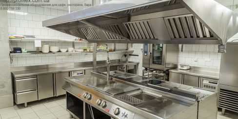 Профессиональное ресторанное и барное оборудование от Profitex Украина. Ресторан CICADA Kitchen & Wine Bar, Украина, Днепр. На фото тепловое модульное оборудование Modular (островная единица).