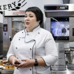 Оборудование Eurofours и Moretto Forni для пекарни. GASTRO BAKERY HUB, Украина, Киев. На фото бренд пекарь-технолог PROFITEX GROUP Вита Козар на открытии студии GASTRO BAKERY HUB.